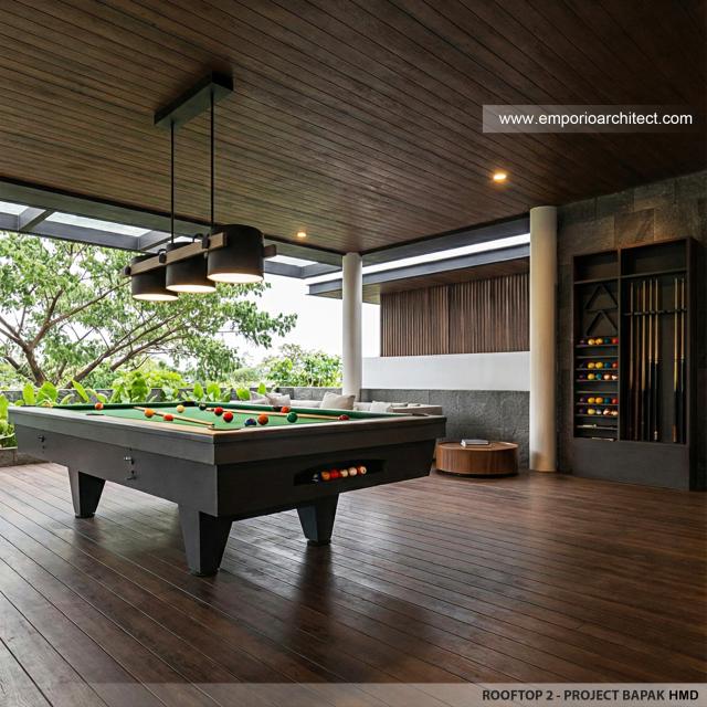 Desain Rooftop 2 Rumah Modern 3 Lantai Bapak HMD di Kalimantan Selatan