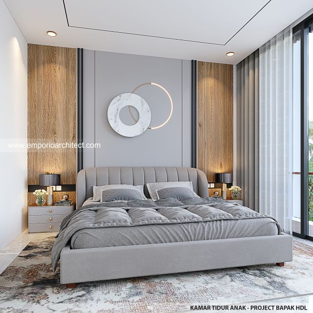 Desain Kamar Tidur Anak Rumah Modern 3 Lantai Bapak HMD di Kalimantan Selatan