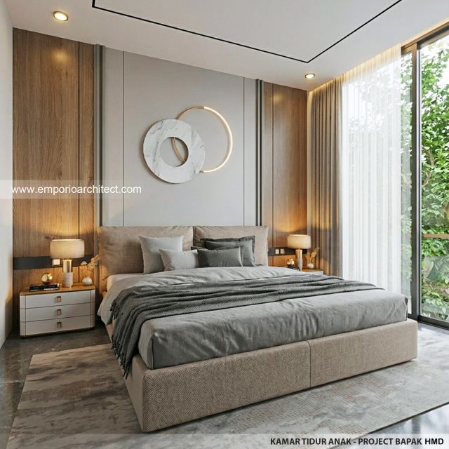 Desain Kamar Tidur Anak Rumah Modern 3 Lantai Bapak HMD di Kalimantan Selatan