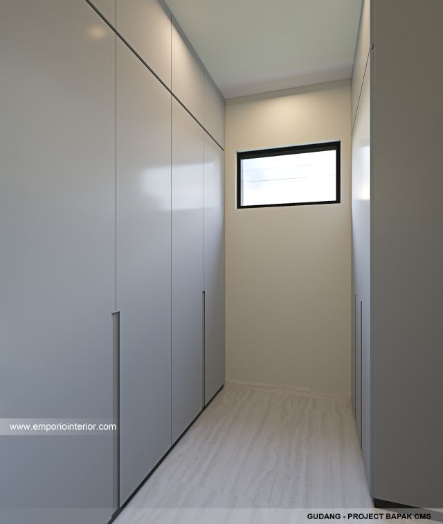 Desain Gudang Rumah Modern 3 Lantai Bapak CMS di Jakarta Timur