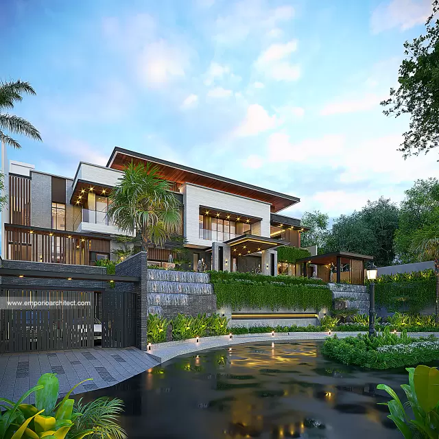 Desain Rumah Modern 3 Lantai Ibu SLV 1511 di  BSD, Tangerang Selatan