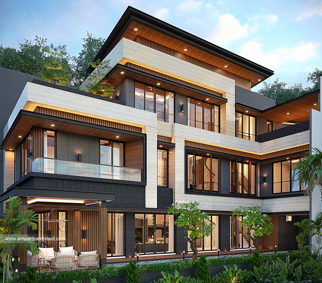 Video Desain Rumah Modern 3 Lantai Bapak DSD 1931 di  Jakarta Barat