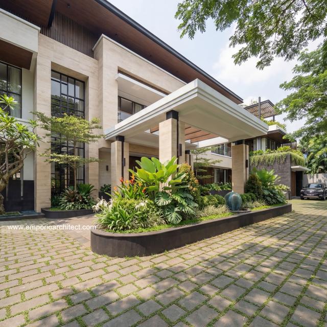 Desain Tampak Detail Depan 2 Rumah Modern 3 Lantai Bapak FNN di Timor Leste
