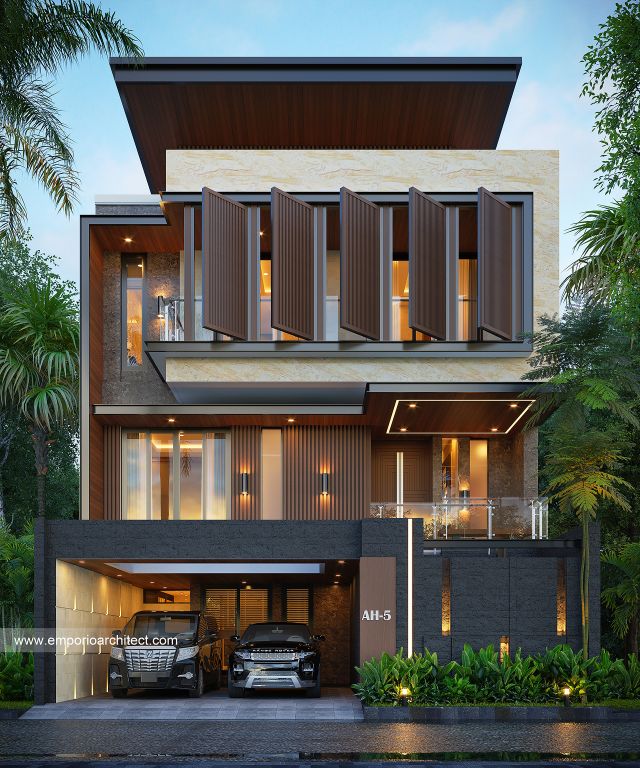 Video Desain Rumah Modern 3 Lantai Ibu A 1934 di  Jakarta Timur