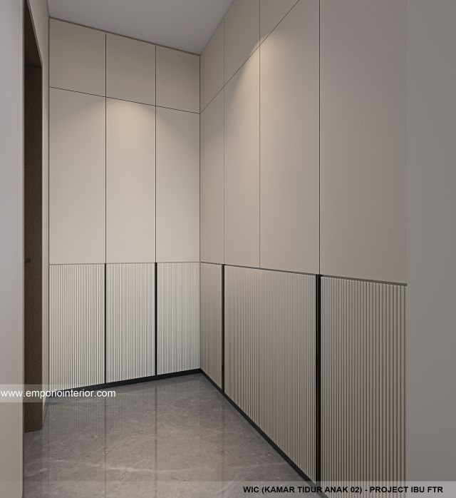 Desain WIC Kamar Tidur Anak 2 Rumah Modern 3 Lantai Ibu FTR di Tangerang Selatan