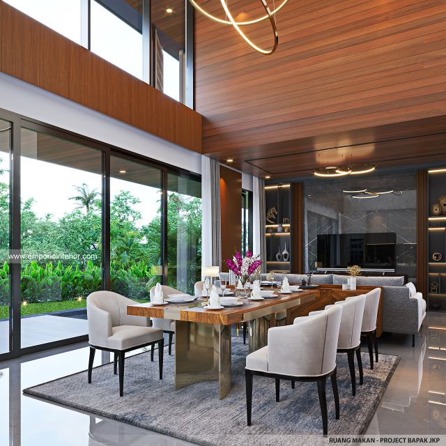 Desain Ruang Makan Rumah Modern 3 Lantai Bapak JKP di Bandung
