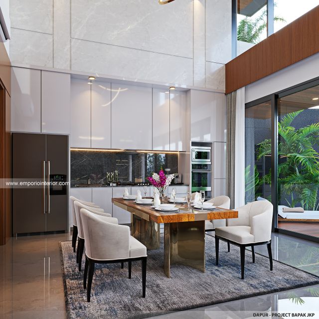 Desain Dapur Rumah Modern 3 Lantai Bapak JKP di Bandung