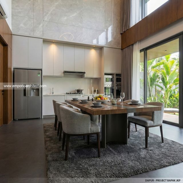 Desain Dapur Rumah Modern 3 Lantai Bapak JKP di Bandung