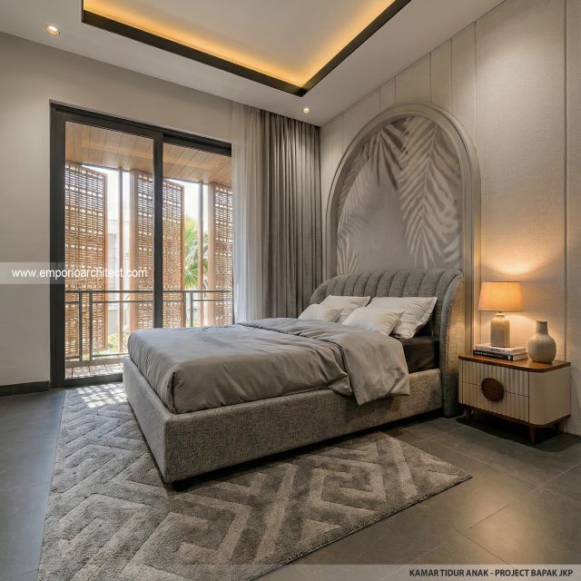 Desain Kamar Tidur Anak Rumah Modern 3 Lantai Bapak JKP di Bandung