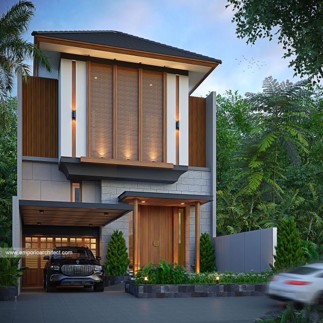 Desain Tampak Depan 3 Rumah Modern 3 Lantai Ibu SDG di Jakarta Timur