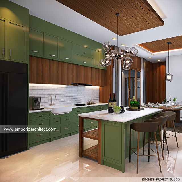 Desain Dapur Rumah Modern 3 Lantai Ibu SDG di Jakarta Timur