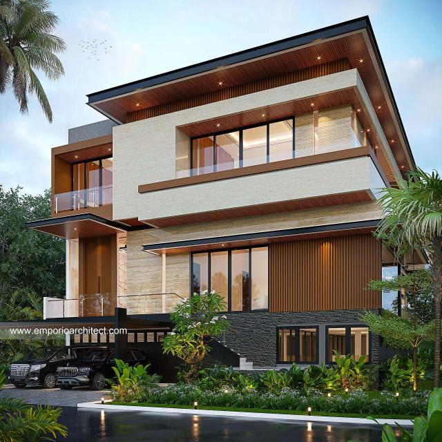 Video Desain Rumah Modern 3 Lantai Bapak YSF 1486 di  PIK 2, Tangerang
