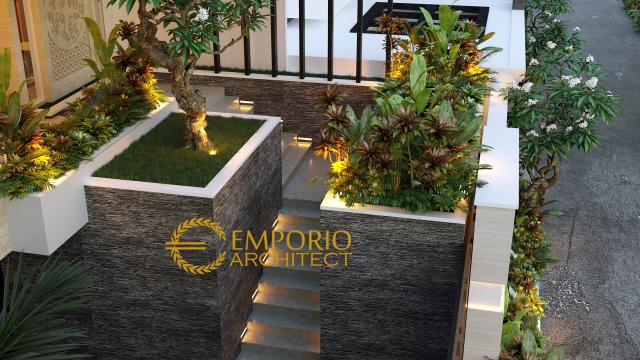 Desain Area Tangga Rumah Modern 3 Lantai Bapak Victor di Jakarta