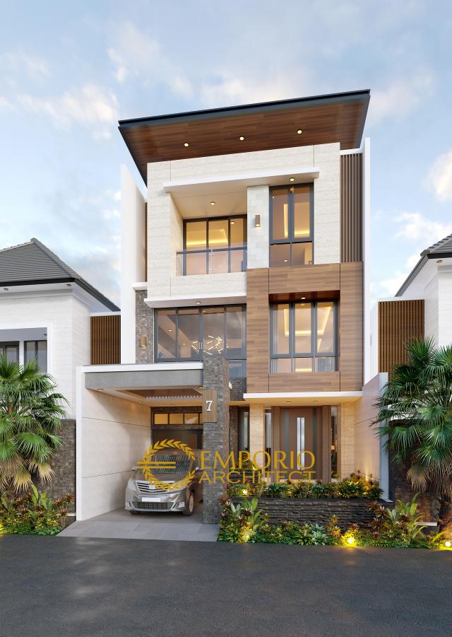 Video Desain Rumah Modern 3 Lantai Ibu Iyus di  Jakarta