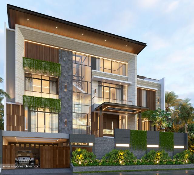 Video Desain Rumah Modern 3.5 Lantai Bapak RSL 2035 di  Jakarta