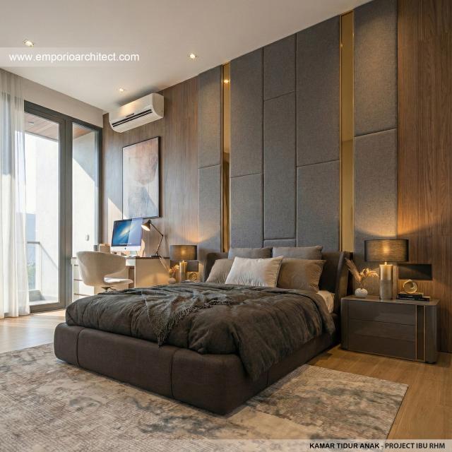 Desain Kamar Tidur Anak Rumah Modern 4 Lantai Ibu RHM di Tebet, Jakarta Selatan