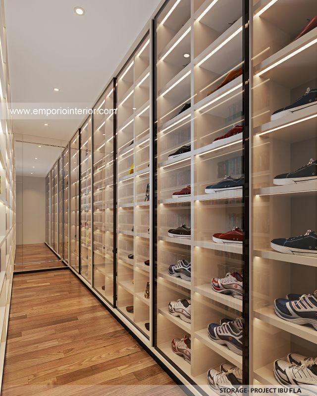 Desain Storage Rumah Modern 4 Lantai Ibu FLA di Jakarta