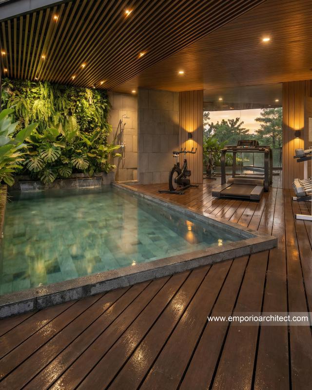 Desain Tampak Detail Belakang Rumah Modern 4 Lantai Bapak DD di Jakarta