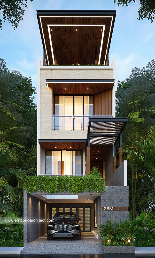Video Mrs. MWH 1996 Modern House 4 Floors Design - Jakarta