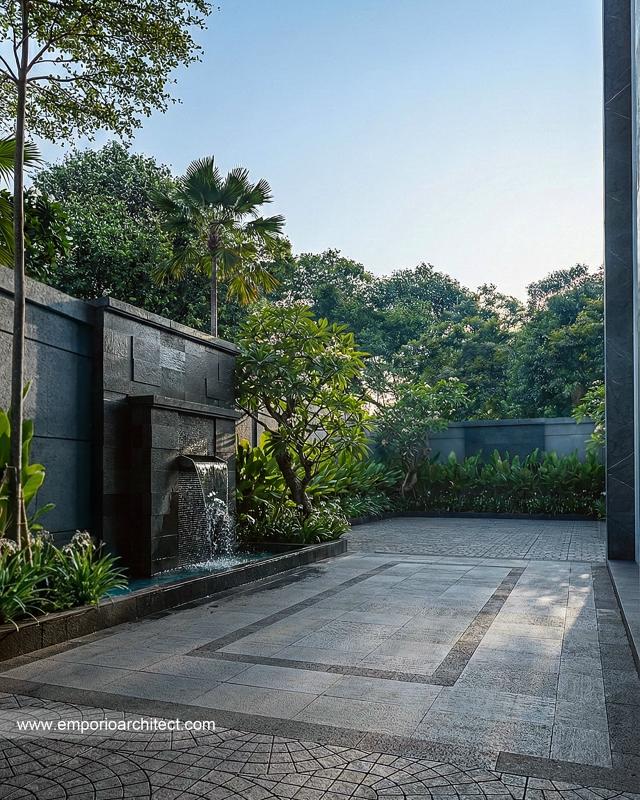 Desain Tampak Detail Depan 7 Rumah Modern 4 Lantai Ibu YNN di Uluwatu, Badung, Bali