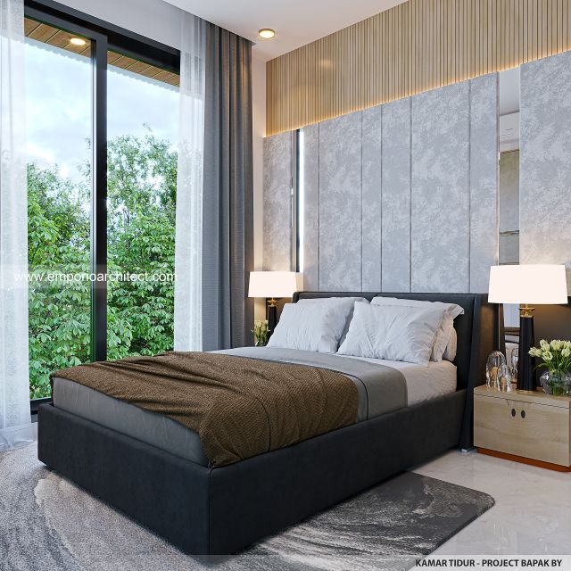 Desain Kamar Tidur Rumah Modern 4 Lantai Bapak BY di Jimbaran, Badung, Bali