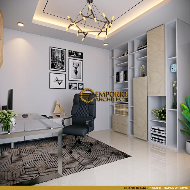 Desain Ruang Kerja Rumah Modern 4 Lantai Bapak Wibowo di Semarang, Jawa Tengah
