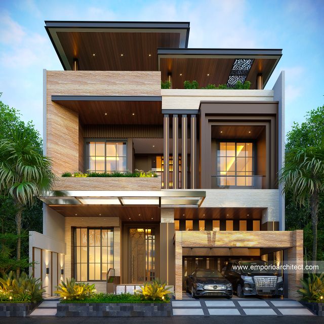 Video Desain Rumah Modern 4 Lantai Ibu FBR 2084 di  Jakarta