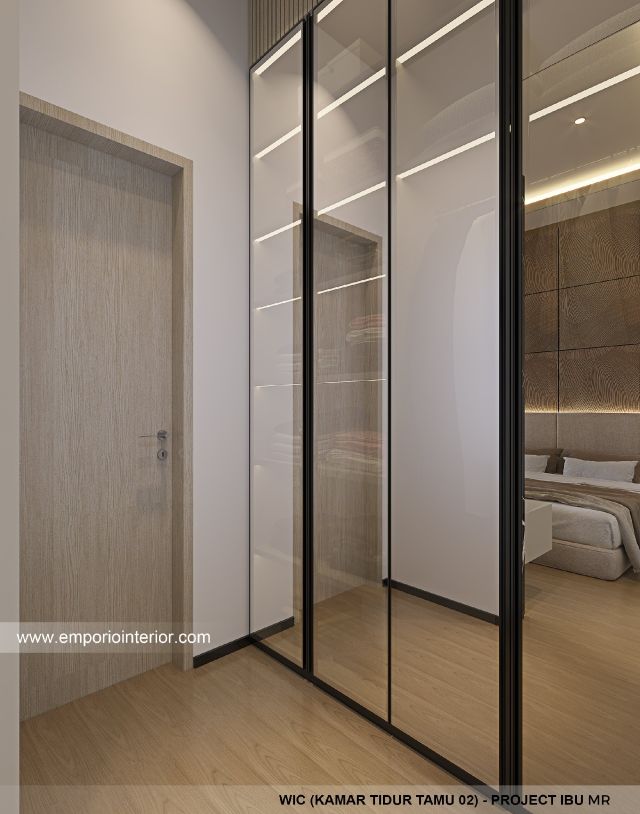 Desain WIC Kamar Tidur Tamu 2 Rumah Modern 4 Lantai Ibu MR di Kelapa Gading, Jakarta Utara
