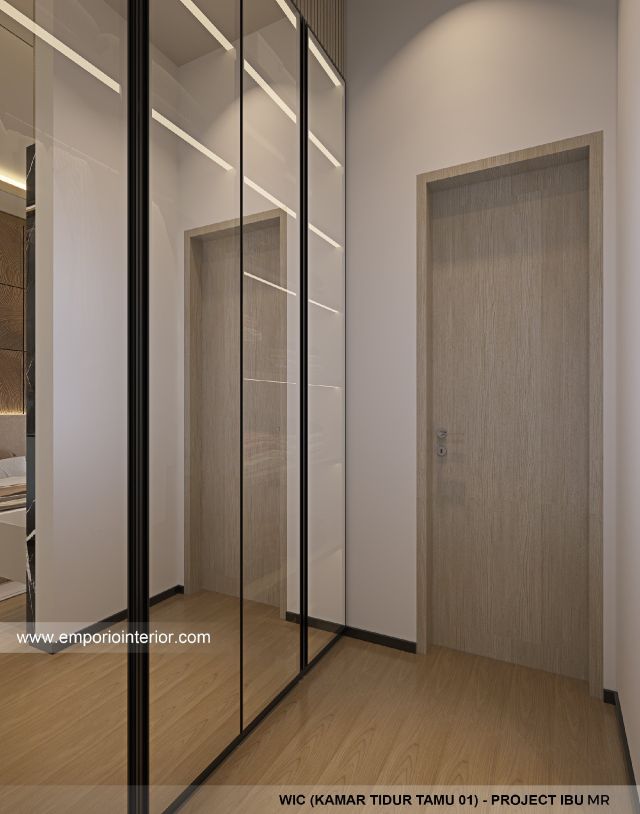 Desain WIC Kamar Tidur Tamu 1 Rumah Modern 4 Lantai Ibu MR di Kelapa Gading, Jakarta Utara