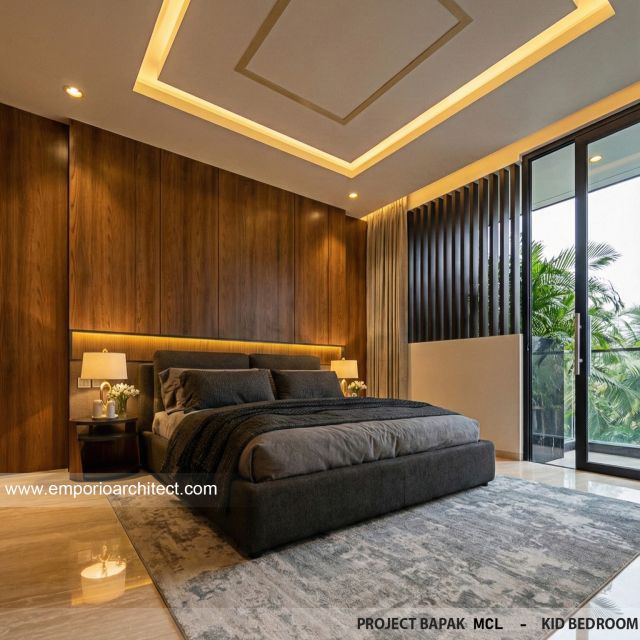Desain Kamar Tidur Anak Rumah Modern 4 Lantai Bapak MCL di BSD, Tangerang Selatan, Banten