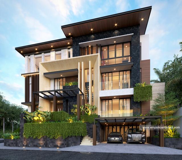 Video Desain Rumah Modern 4 Lantai Bapak MCL 1283 di  BSD, Tangerang Selatan, Banten