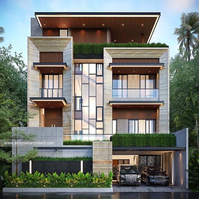 Video Mrs. RNI 1623 Modern House 4 Floors Design - Jakarta