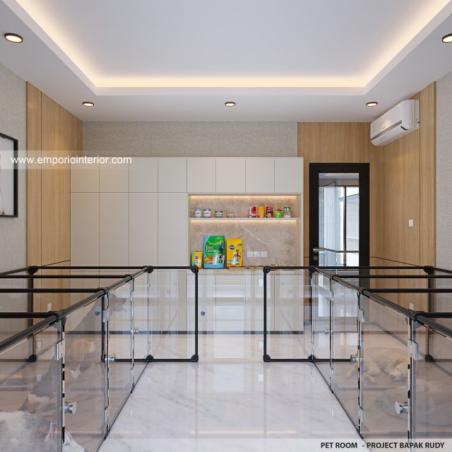 Desain Pet Room Rumah Modern 4.5 Lantai Bapak RSH di PIK, Jakarta Utara
