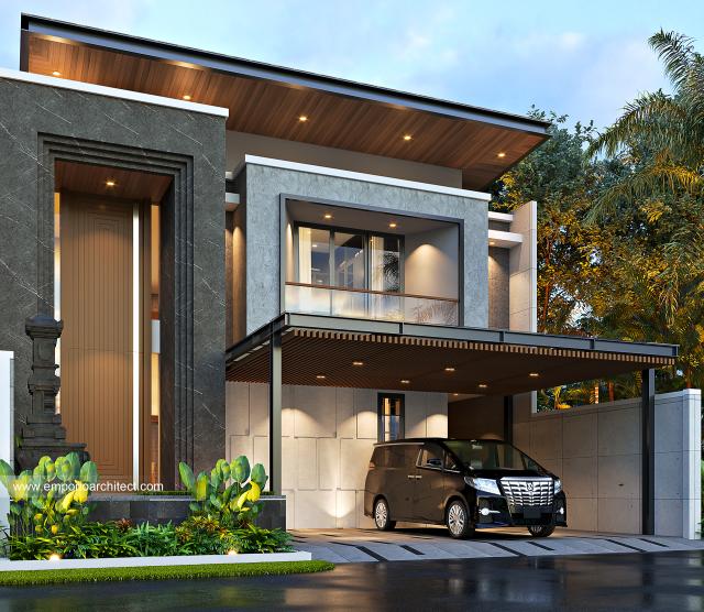 Desain Rumah Modern Industrial 2 Lantai Ibu Dayu Vika di Bali