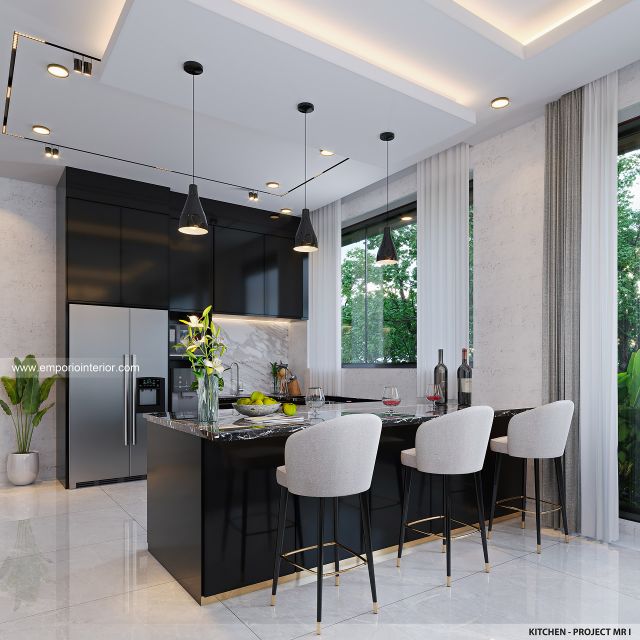 Desain Dapur Rumah Modern Villa Bali 2 Lantai Mr. I di Tabanan, Bali Desain Dapur Rumah Modern Villa Bali 2 Lantai Mr. I di Tabanan, Bali