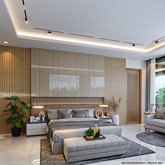 Desain Kamar Tidur Utama 1 Rumah Modern Villa Bali 2 Lantai Mr. I di Tabanan, Bali Desain Kamar Tidur Utama 1 Rumah Modern Villa Bali 2 Lantai Mr. I di Tabanan, Bali