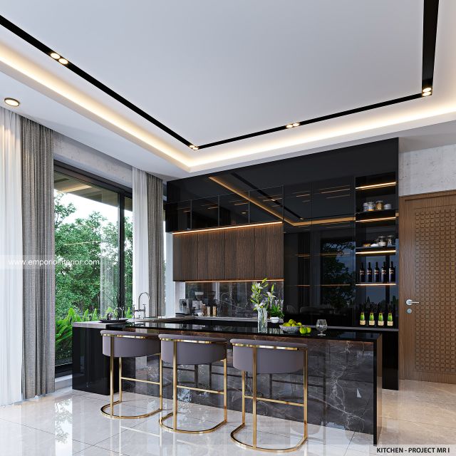 Desain Dapur Rumah Modern Villa Bali 2 Lantai Mr. I di Tabanan, Bali Desain Dapur Rumah Modern Villa Bali 2 Lantai Mr. I di Tabanan, Bali