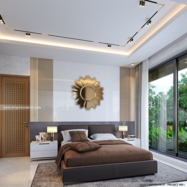 Desain Kamar Tidur Tamu 1 Rumah Modern Villa Bali 2 Lantai Mr. I di Tabanan, Bali Desain Kamar Tidur Tamu 1 Rumah Modern Villa Bali 2 Lantai Mr. I di Tabanan, Bali