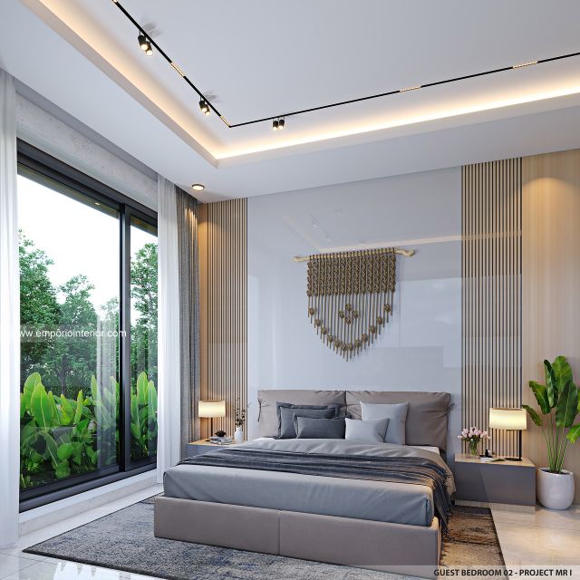 Desain Kamar Tidur Tamu 2 Rumah Modern Villa Bali 2 Lantai Mr. I di Tabanan, Bali Desain Kamar Tidur Tamu 2 Rumah Modern Villa Bali 2 Lantai Mr. I di Tabanan, Bali