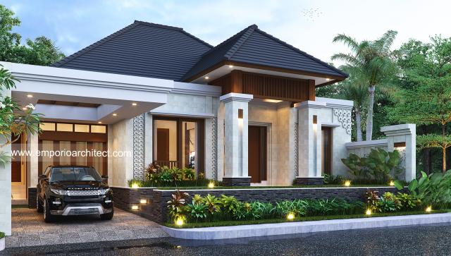 Video Desain Rumah Villa Bali 1 Lantai Bapak BRM 1154 di  Pekanbaru, Riau