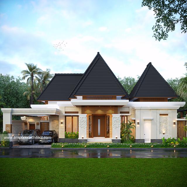 Video Desain Rumah Villa Bali 1 Lantai Bapak AR 1602 di  Pekanbaru