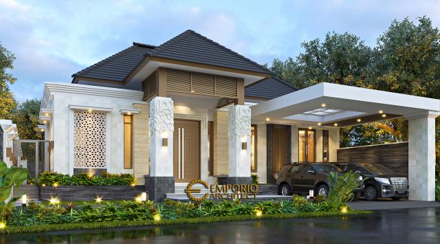 Video Desain Rumah Villa Bali 1 Lantai Ibu Dewi di  Purwakarta