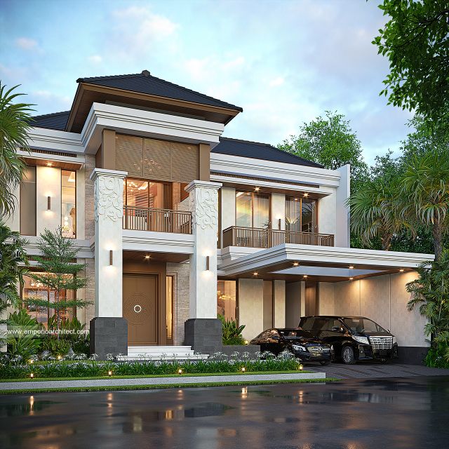 Video Desain Rumah Villa Bali 2 Lantai Ibu R 1825 di  Cinere, Depok