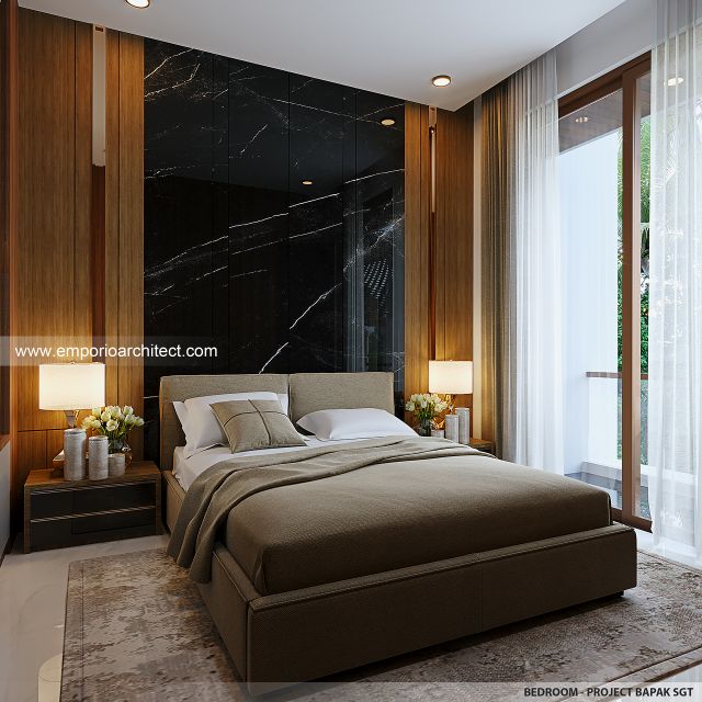 Desain Kamar Tidur Rumah Villa Bali 2 Lantai Bapak SGT di Jakarta Timur Desain Kamar Tidur Rumah Villa Bali 2 Lantai Bapak SGT di Jakarta Timur