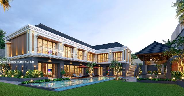 Video Desain Rumah Villa Bali 2 Lantai Bapak HNR 1271 di  Palembang