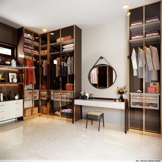 Desain Walk In Closet Villa Style Villa Bali Modern 2 Lantai Bapak FRS di Pecatu, Badung, Bali