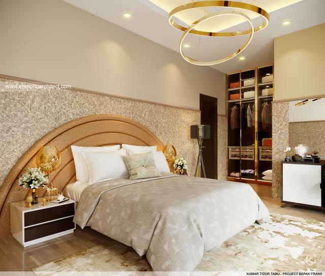 Desain Kamar Tidur Tamu Villa Style Villa Bali Modern 2 Lantai Bapak FRS di Pecatu, Badung, Bali