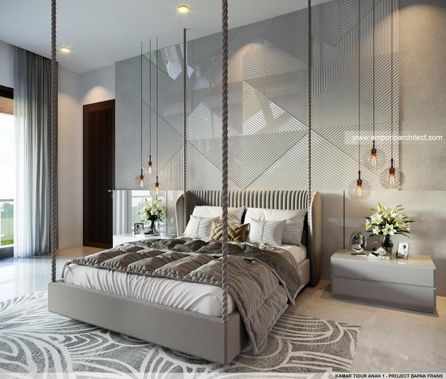 Desain Kamar Tidur Anak 1 Villa Style Villa Bali Modern 2 Lantai Bapak FRS di Pecatu, Badung, Bali