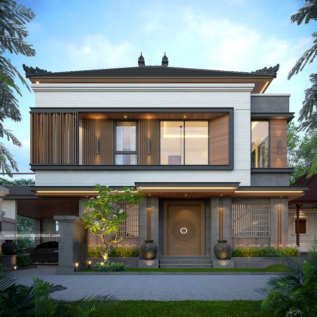 Gambar 1 Desain Rumah Villa Bali Modern 2 Lantai Bapak AGS di  Badung, Bali