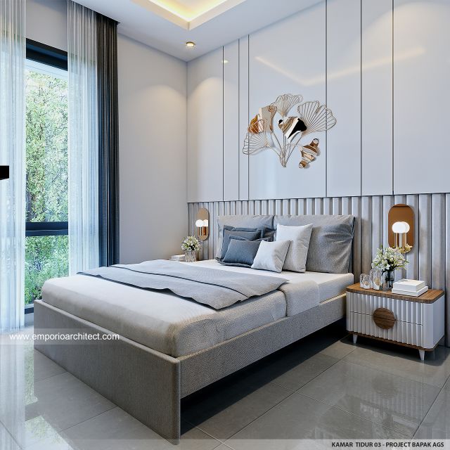 Desain Kamar Tidur 3 Rumah Villa Bali Modern 2 Lantai Bapak AGS di Badung, Bali